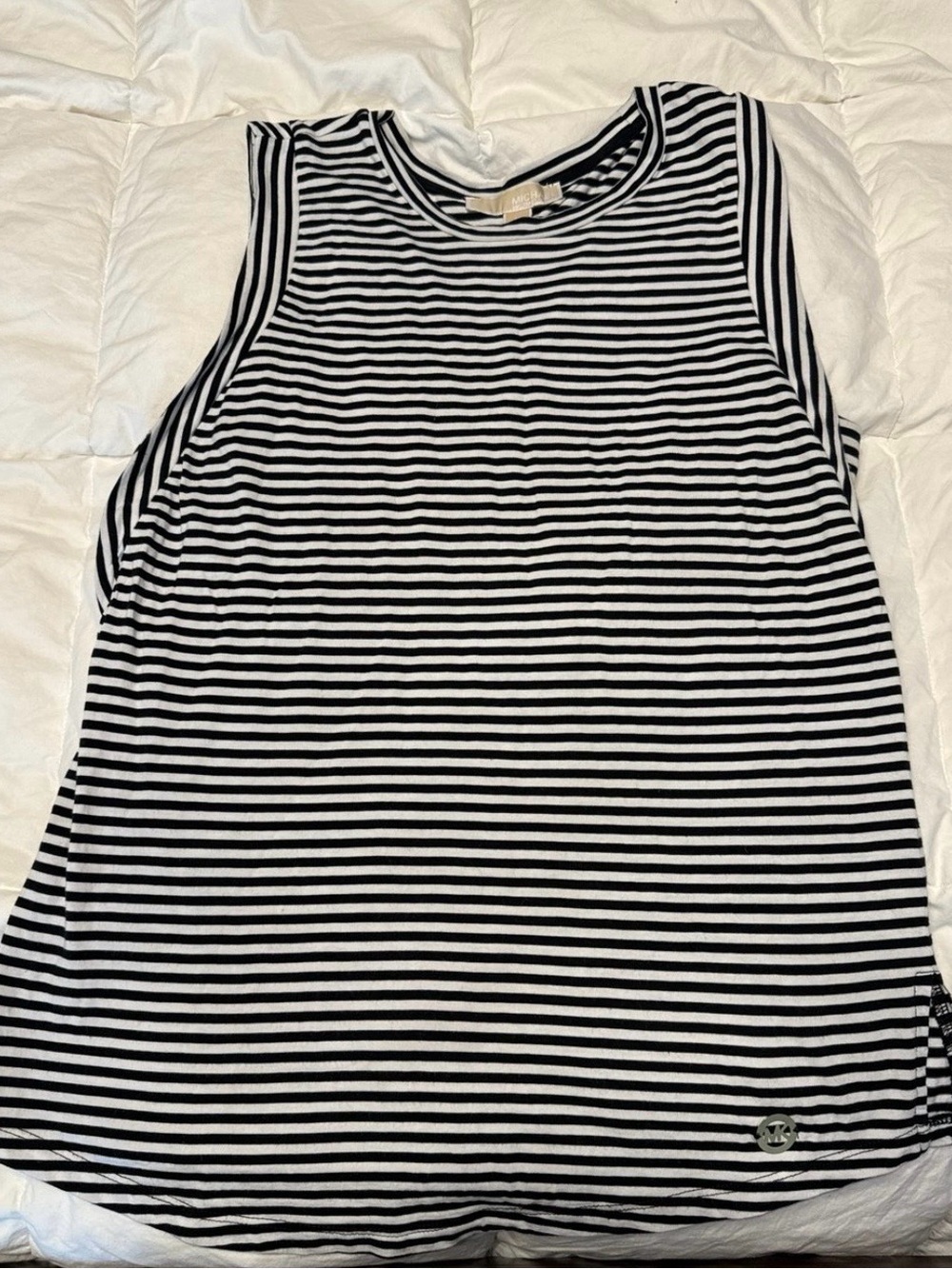 MICHAEL Michael Kors Black & White Striped Tank Top